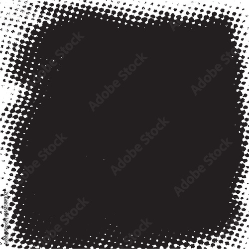 A black square is filled with a scattering of white dots.