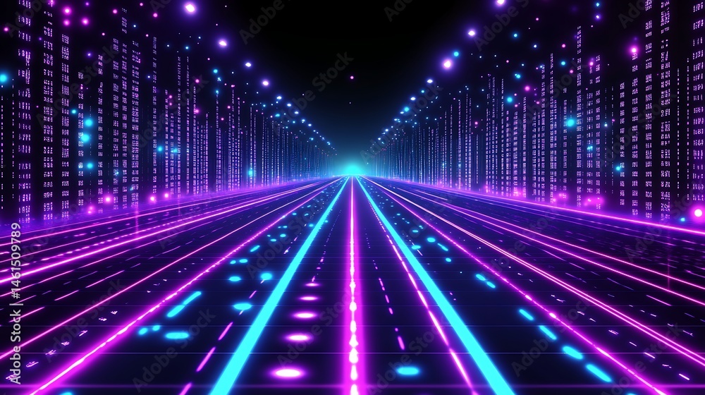 Fototapeta premium Futuristic digital highway (1)