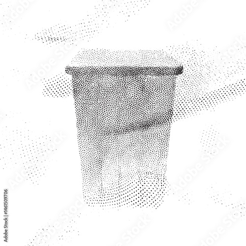 A simple solitary cup rests against a white background.