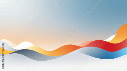 Abstract sky blue white and gray ,  yellow red blue orange color  Gradient Background.