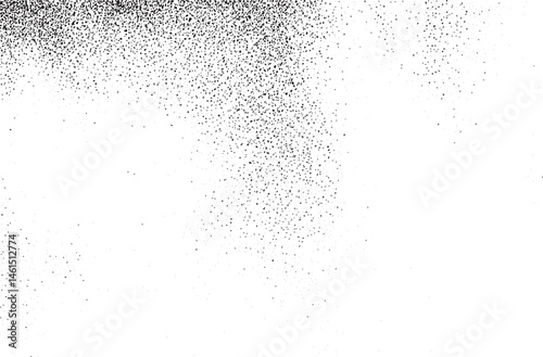 A scattering of white particles creates a dynamic abstract background.