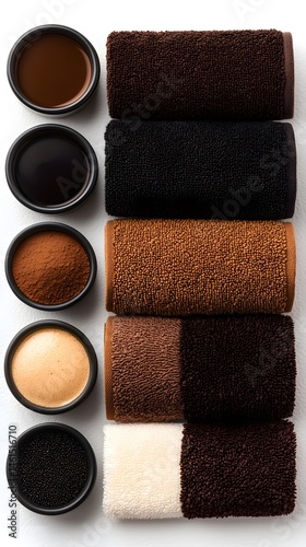 Brown Black White Cream Baking Ingredients Flatlay