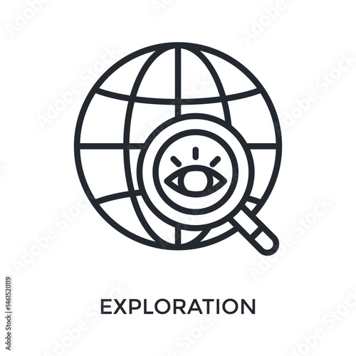 Exploration Icon Outline Style. Vector Illustration For Graphic Design
