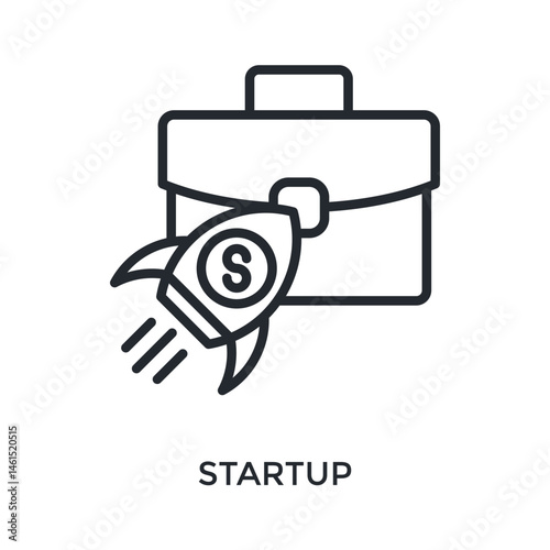 Startup Icon Outline Style. Vector Illustration For Graphic Design