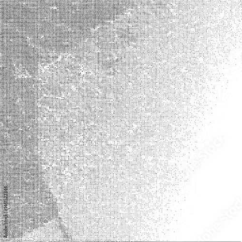A textured grayscale displays a dynamic flowing of white dots against a dark background.
