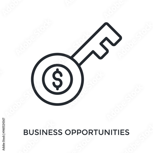 Business Opportunities Icon Outline Style. Vector Illustration For Graphic Design