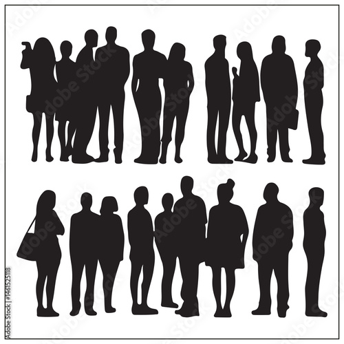 silhouette of a crowd