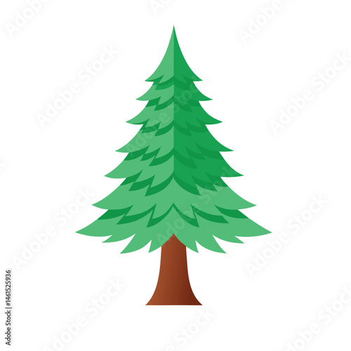 christmas tree isolated on white