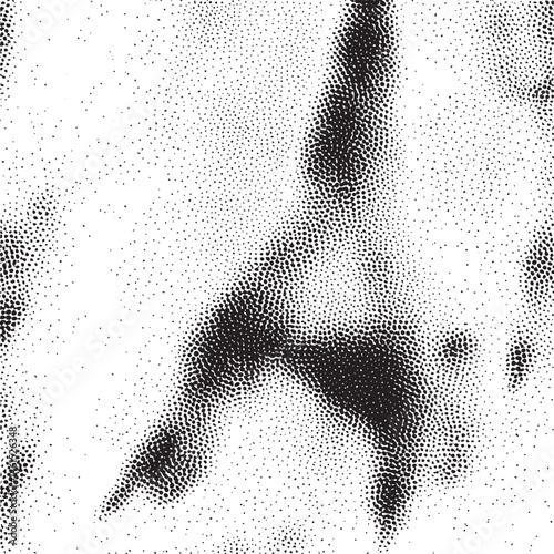 A dense textured pointillist portrait of a human face.