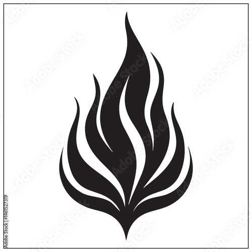 silhouette of a flame