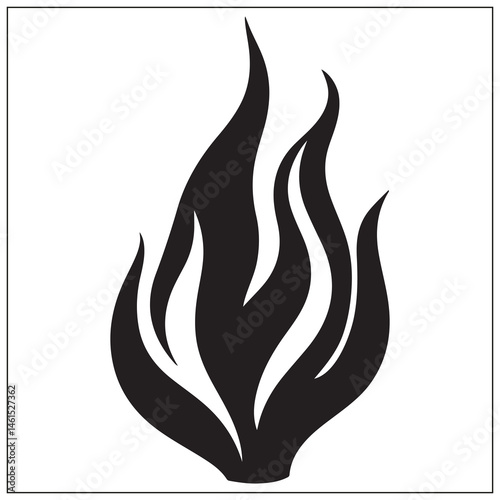 silhouette of a flame