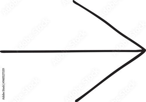 A bold stylized arrow points sharply to the right.