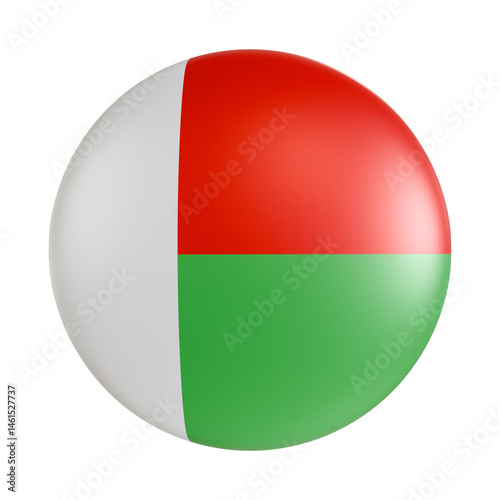 Madaguscar flag 3d circle icon. Free Download Madaguscar flag 3d circle icon. - GFXLoad