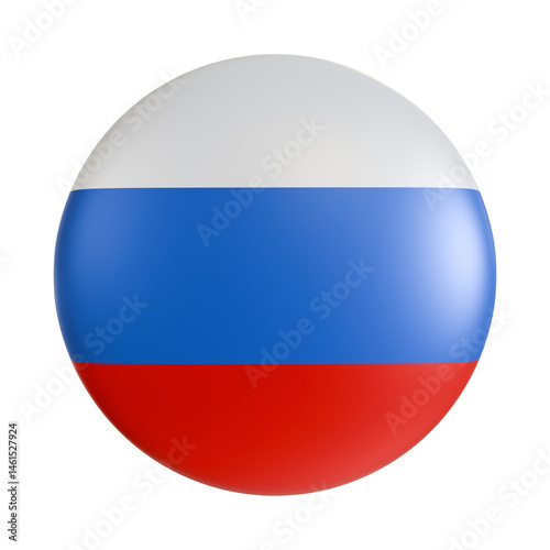 Russia flag 3d circle icon. Free Download Russia flag 3d circle icon. - GFXLoad