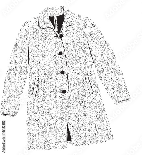 A detailed textured of a classic overcoat.
