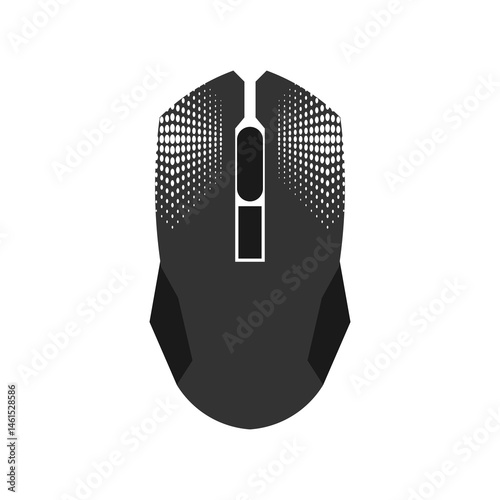 Computer gaming mouse isolated on white background