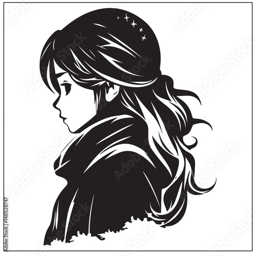 silhouette of a frozen