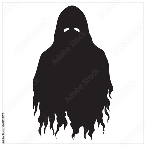 silhouette of a ghostface
