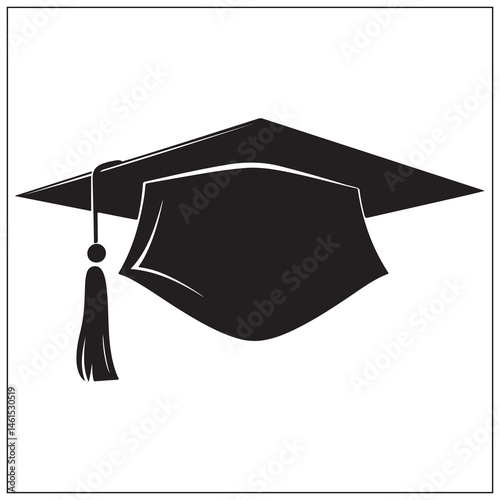 silhouette of a graduation hat