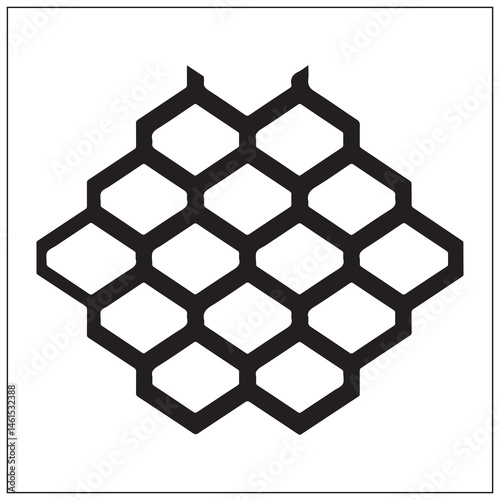 silhouette of a honeycomb