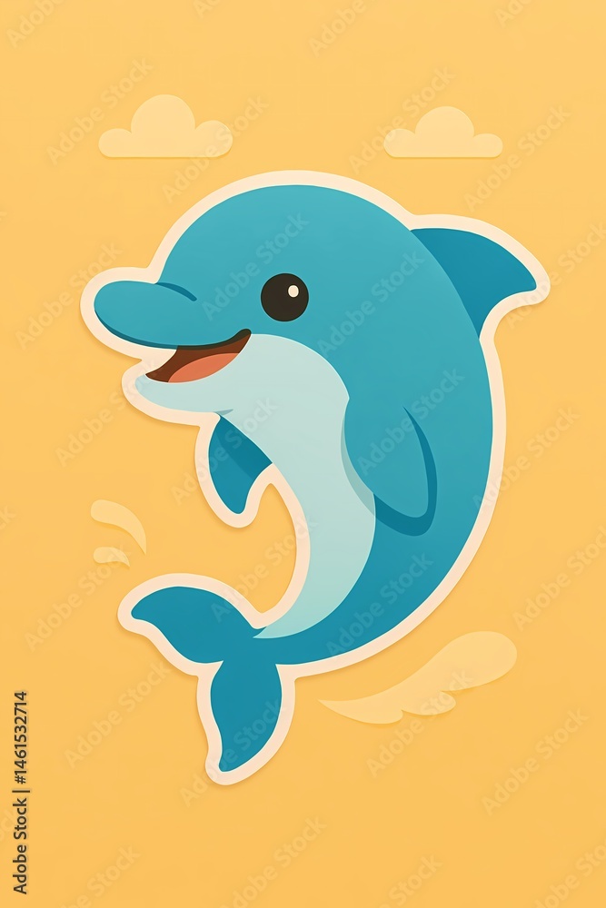 Naklejka premium Adorable Dolphin Sticker