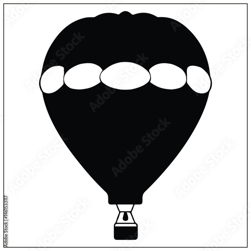 silhouette of a hot air balloon