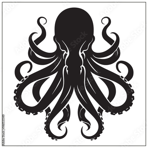 silhouette of a kraken