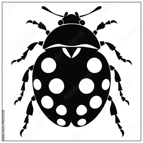 silhouette of a ladybug