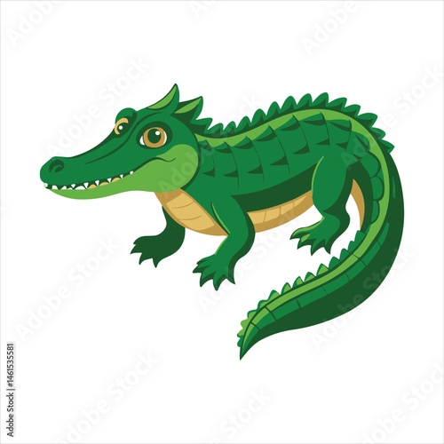 Nile crocodile silhouette vector