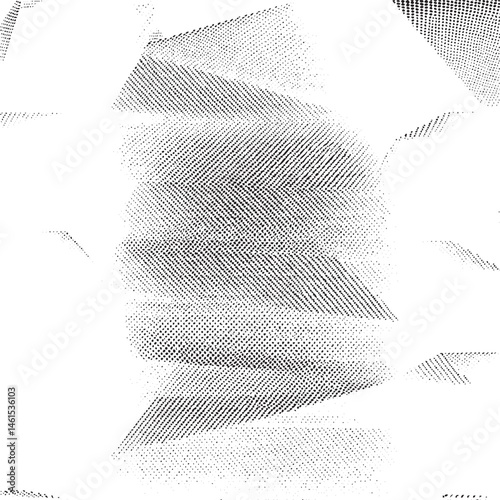 A textured abstract formation of dark and light lines creates a dynamic layered