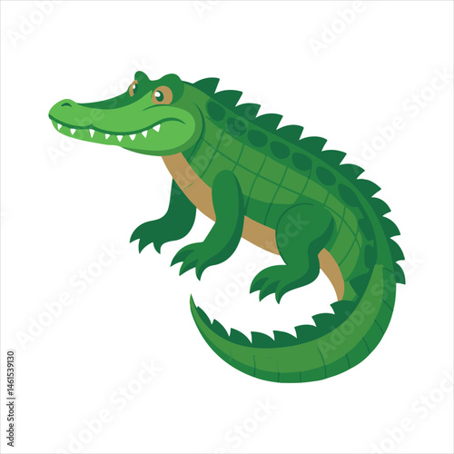 Nile crocodile silhouette vector