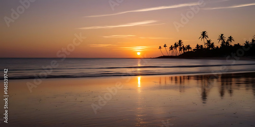 sunset on the beach