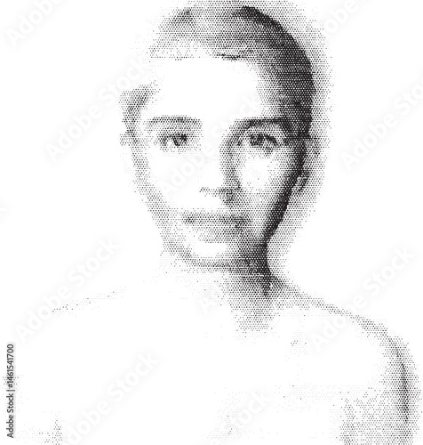 A young woman gazes intently at the viewer with a thoughtful expression.