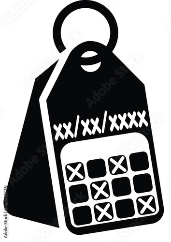 lack 2D vector icon of pre-order tag used for e-commerce, online shopping, and retail-related UI or visuals.