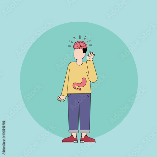 Brain-Gut Connection Illustration
