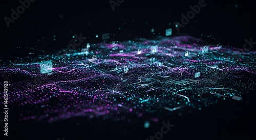 A futuristic AI cyber defense network that actively detects and neutralizes digital threats in real-time