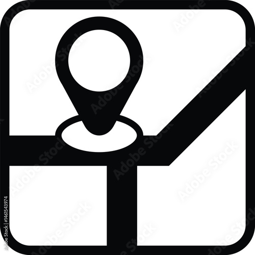 Black 2D vector icon of order tracking used for e-commerce, online shopping, and retail-related UI or visuals.