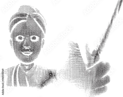 A woman gestures enthusiastically with her hand.