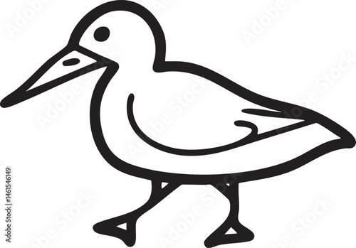 A single white bird stands on a horizontal