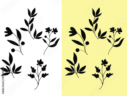 Elegant Ornamental Flower Line Art Design for Decoration