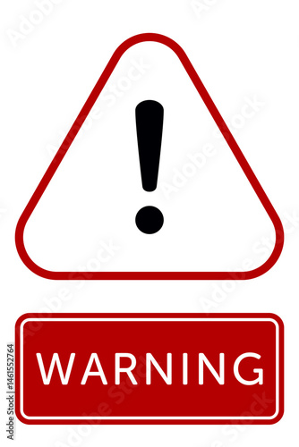 Danger, Warning, Caution. Hazard Signs and Symbols. Vector Icons