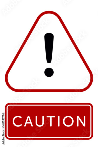 Danger, Warning, Caution. Hazard Signs and Symbols. Vector Icons