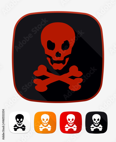 Danger, Warning, Caution. Hazard Signs and Symbols. Vector Icons