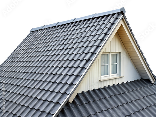 roof of a house isolated on white background. PNG Transparent.