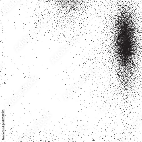 A dense field of small scattered dots creates a dynamic abstract