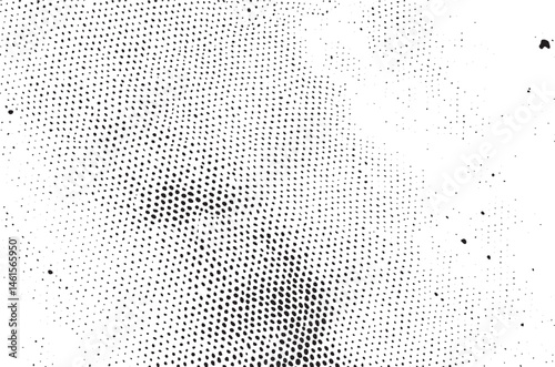 A dense of small dark dots covers a white background.