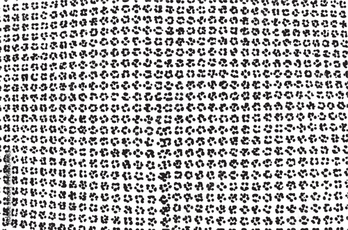 Dense repeating black and white of interconnected dots.