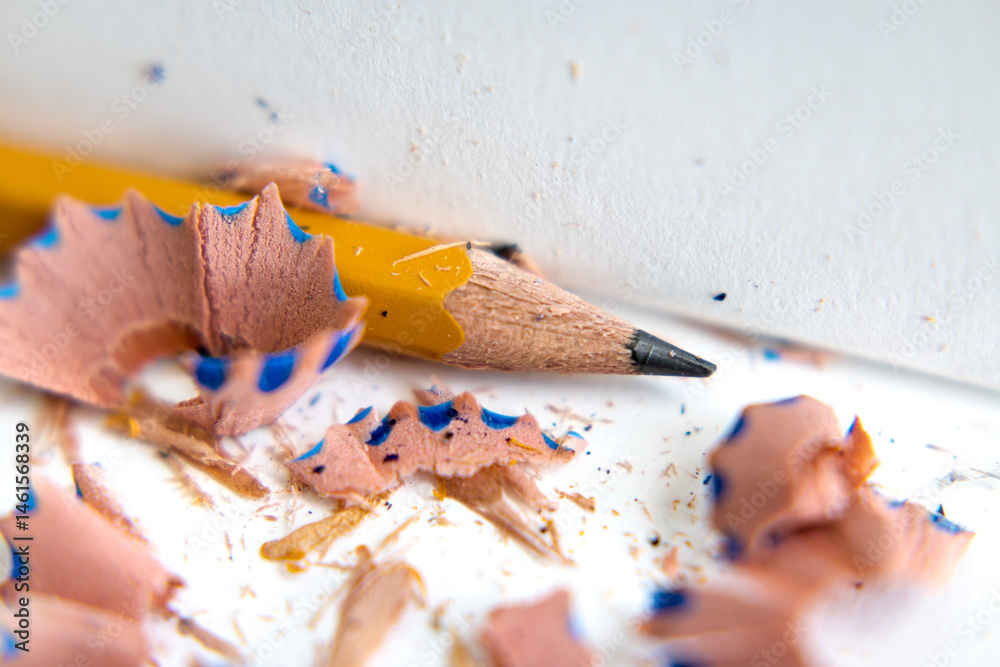 A sharpened pencil and a piece of paper