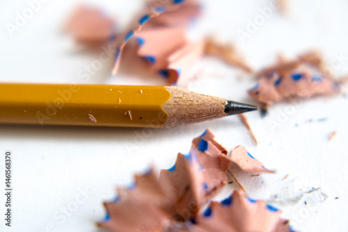 A sharpened pencil and a piece of paper
