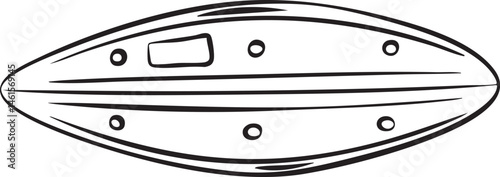 A stylized sits on a white surface showcasing its sleek